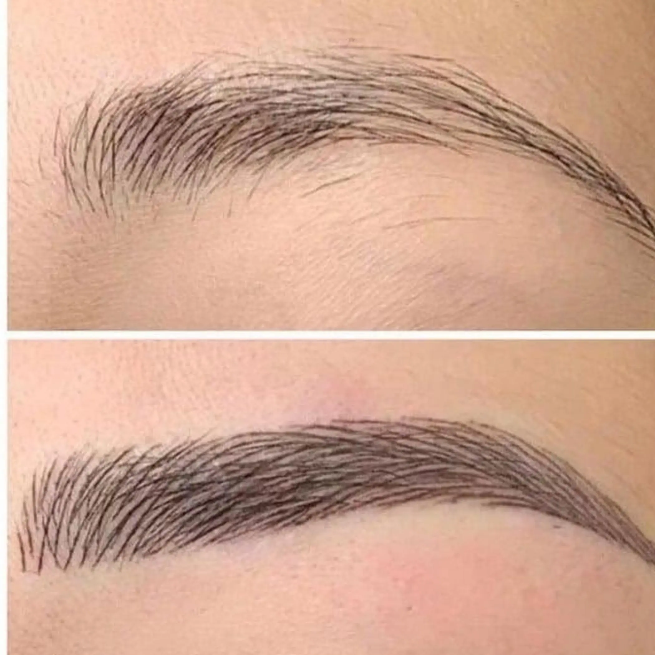artist working on ombre brows