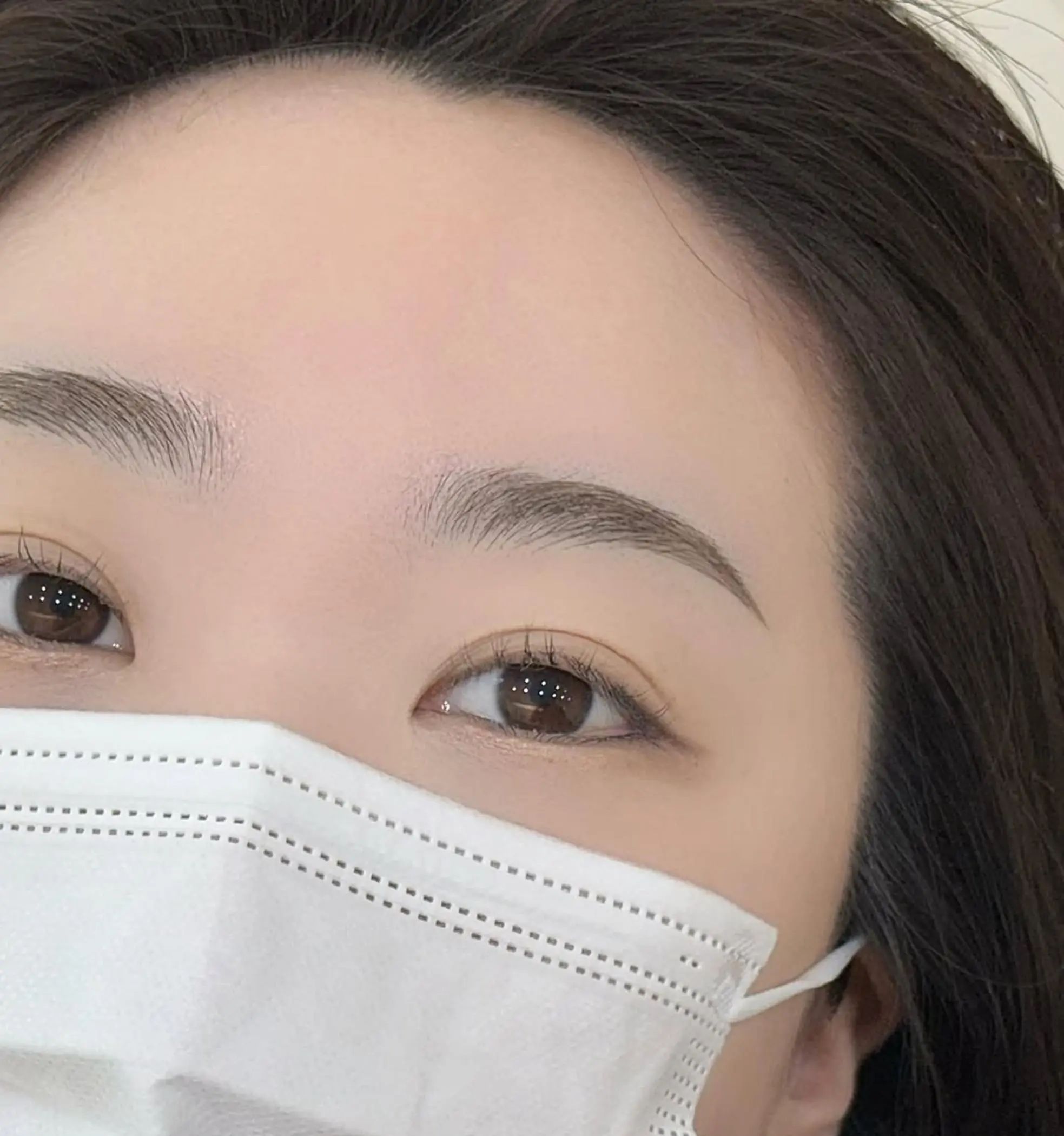 healing stage faded semi permanent brows