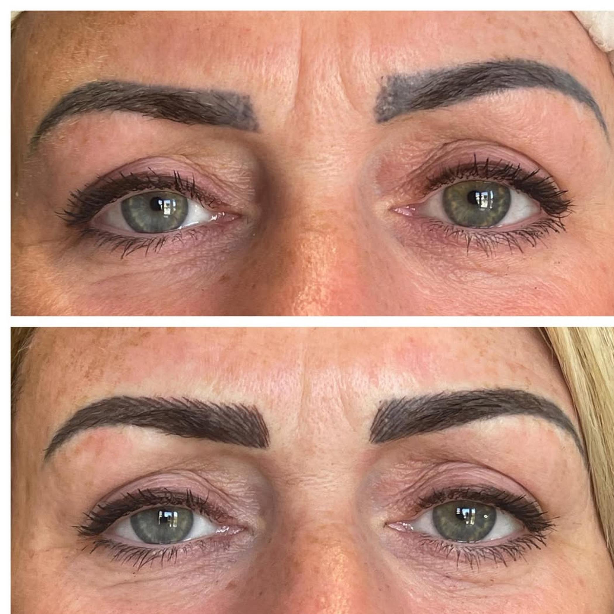 healing stages eyebrow tattoo