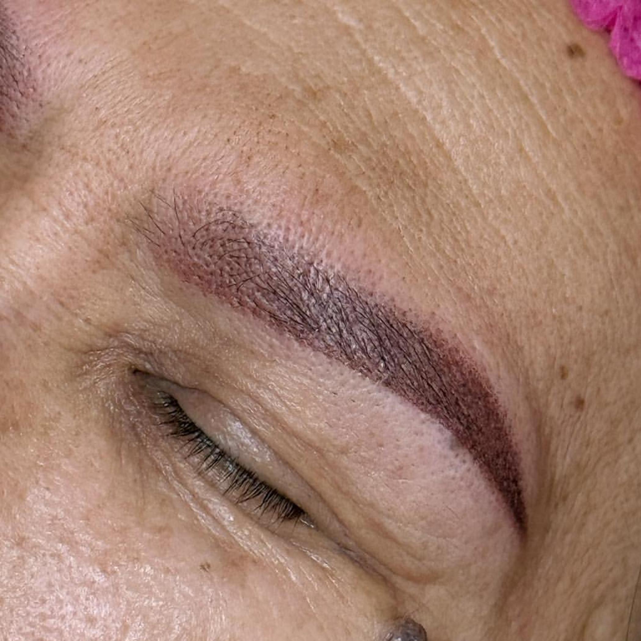healing stages of combo brows