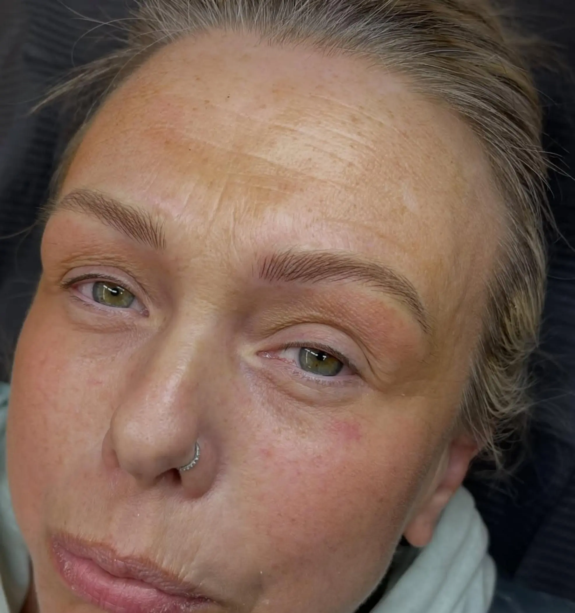 healing stages of hybrid brow treatment