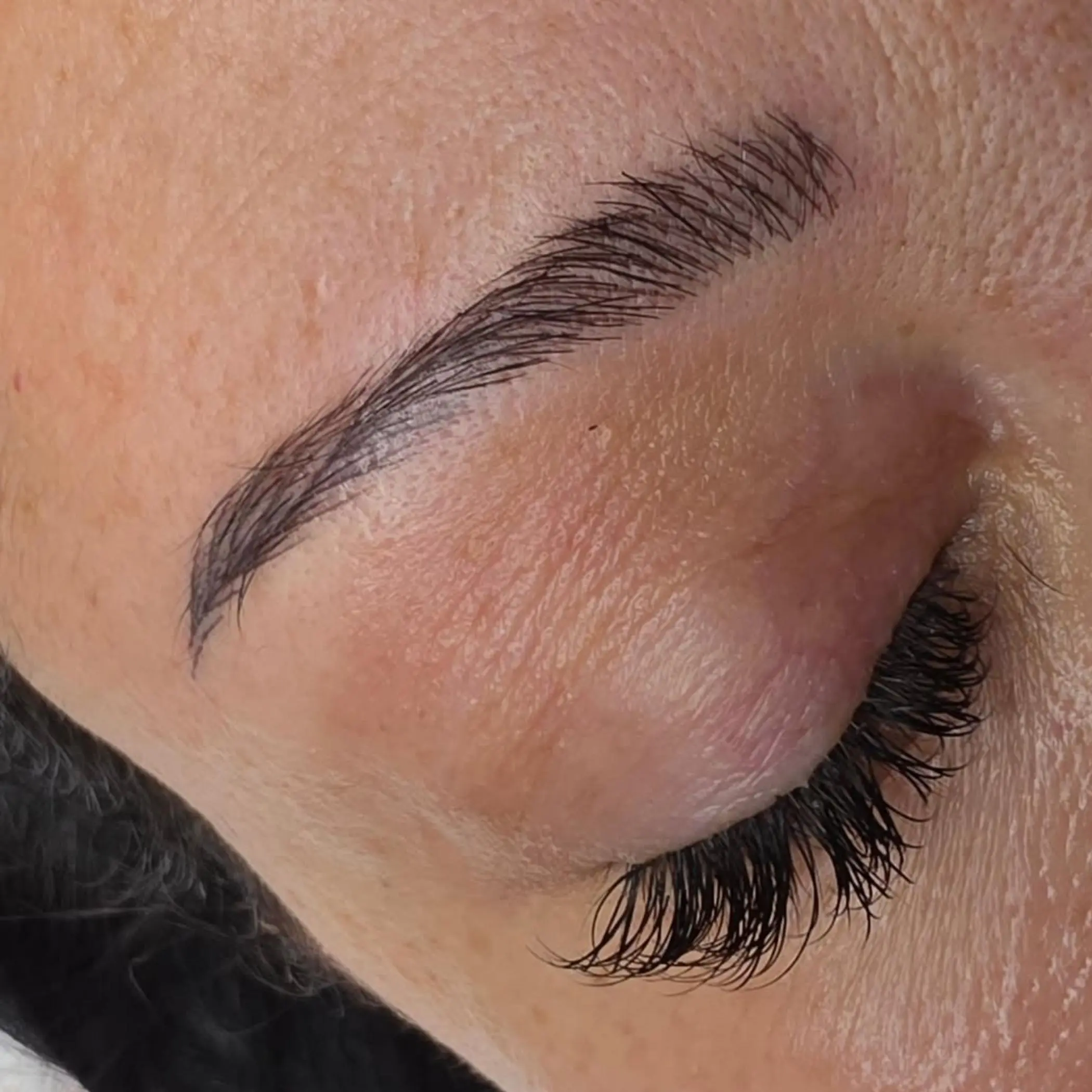 peeling skin healing hybrid brows