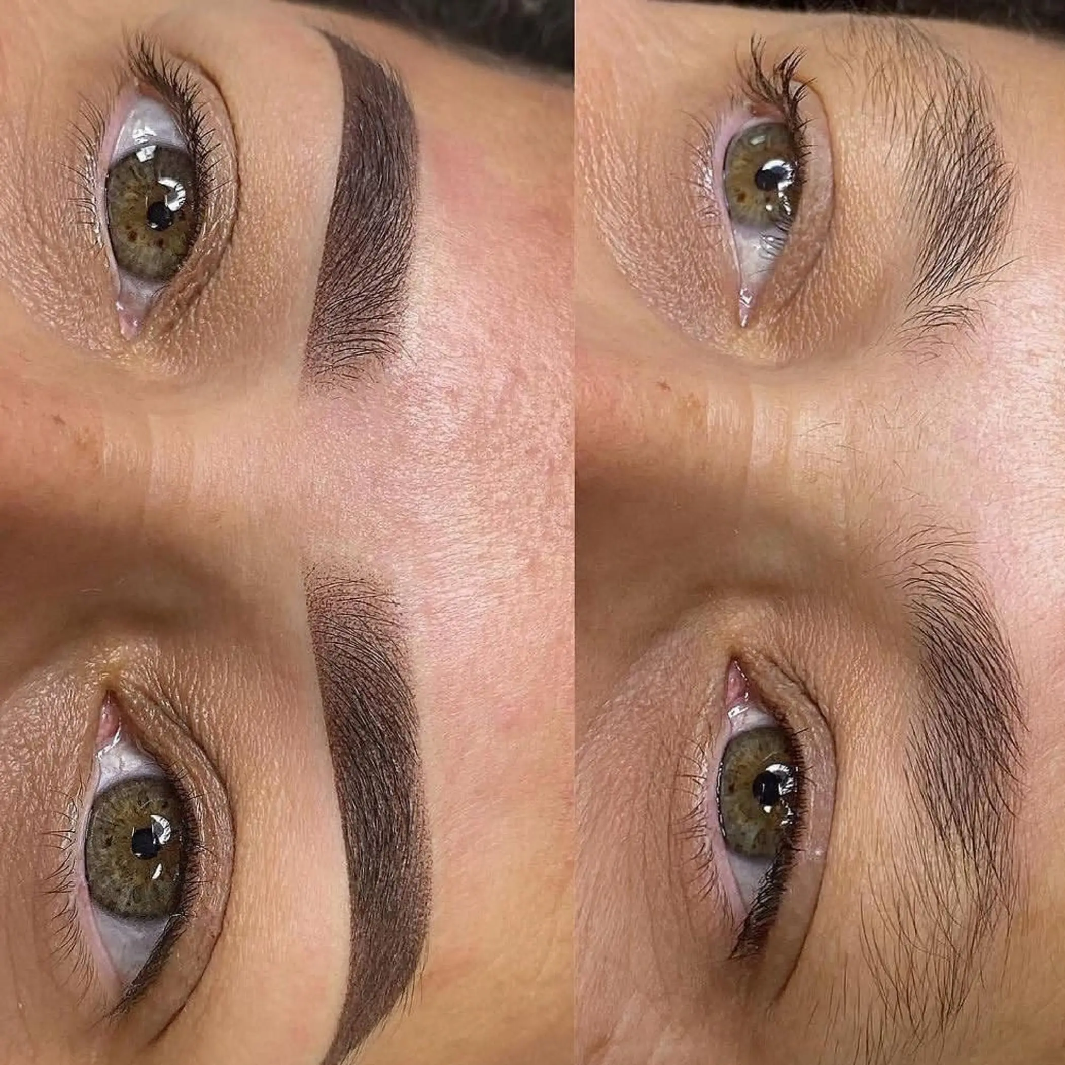 procedural photo nano brow application process