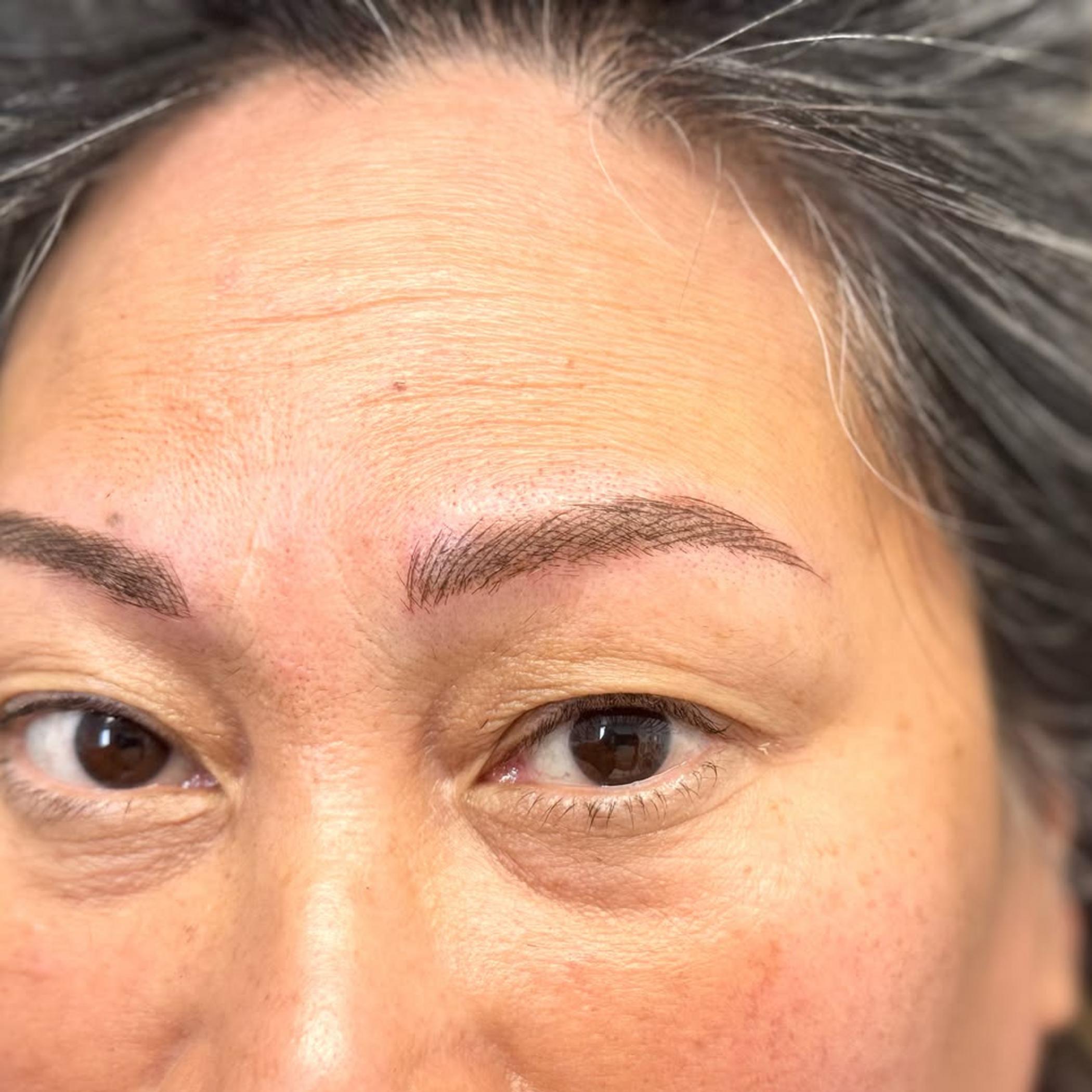 sterile eyebrow tattooing studio setup